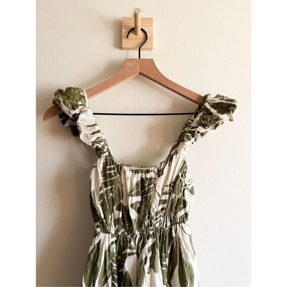 Abercrombie & Fitch Linen Puff Strap Babydoll Mini Dress Size XS - Picture 3 of 6